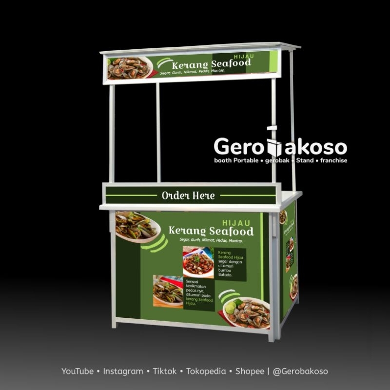 Jual Booth Portable Gerobak Lipat Meja Lipat Event Desk Gratis Jasa Desain Sesuai 3452