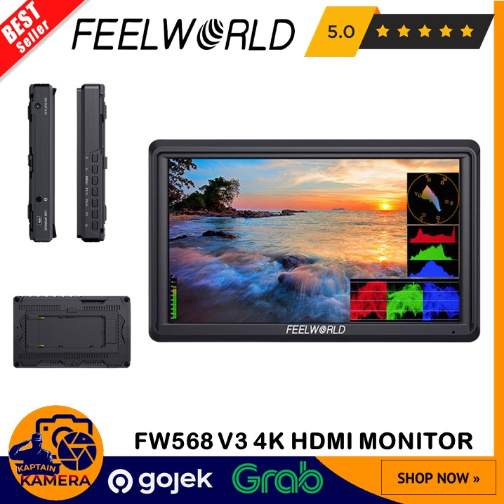 Jual Feelworld Fw568 V3 6 Inch 4k Hdmi Dslr Camera Field Monitor