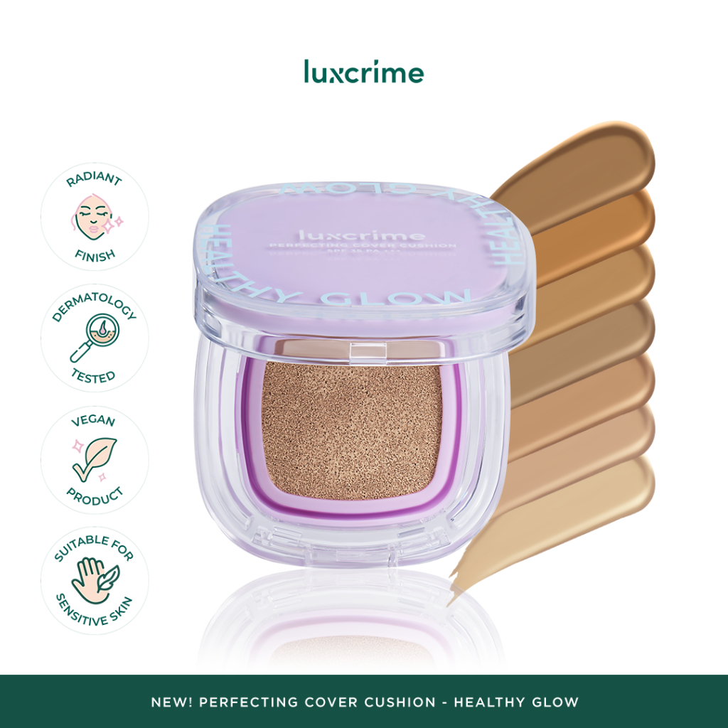 Jual Luxcrime Perfecting Cover Cushion Healthy Glow SPF 35 PA