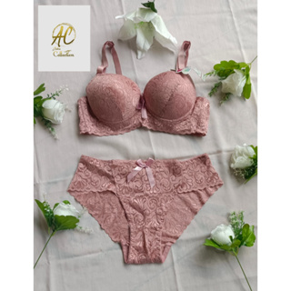 Set Bra Wanita Dengan Renda Underwear Motif Floral Lace BH