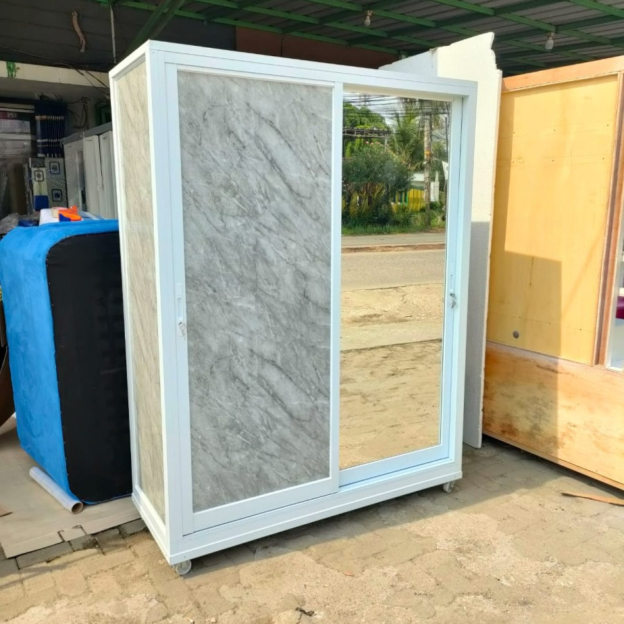 Jual Lemari pakaian aluminium acp sliding jumbo | Shopee Indonesia