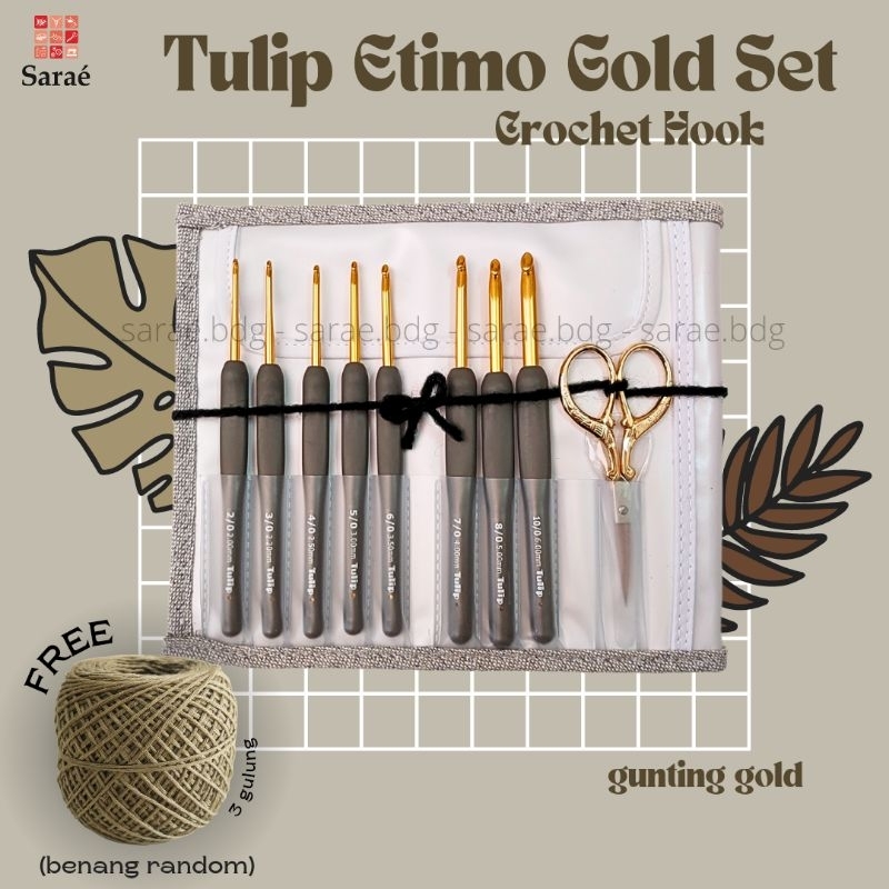 Tulip Etimo Crochet Hook Set Gold Japan Premium TEG-001