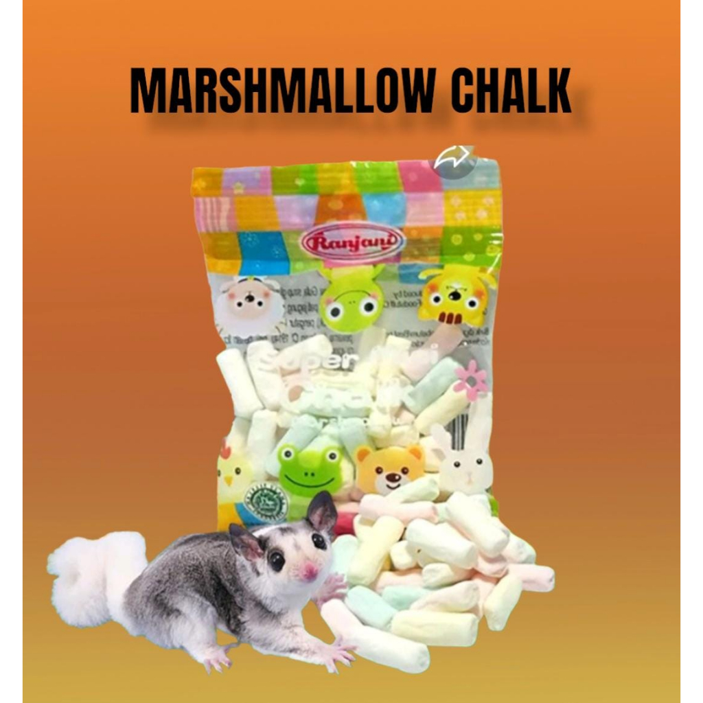 Jual MARSHMALLOW CHALK Makanan Sugar Glider Cemilan Sugar Glider Snack