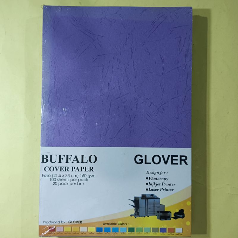 Jual KERTAS JERUK GLOVER COVER PAPER KERTAS JILID F4 FOLIO(100 LBR ...
