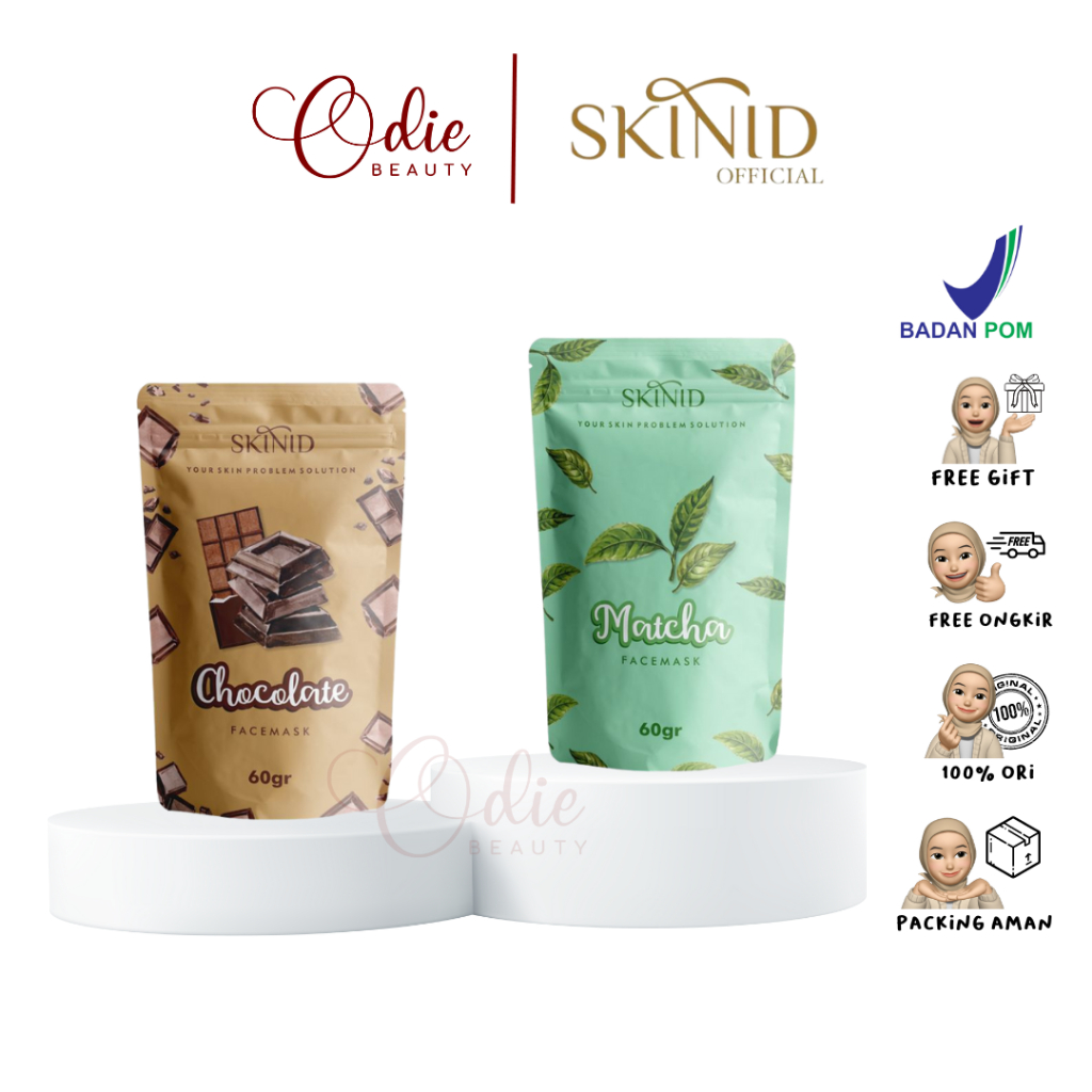 Jual Skinid Chocolate Skinid Greentea Facemask 60 Gram Masker Skinid ...