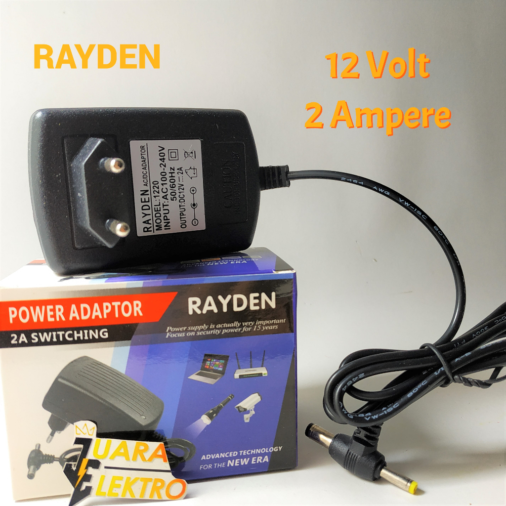 Jual Adaptor 12V 2A Dengan 2 JACK | AC/DC Adaptor Model 0520 Pengubah ...