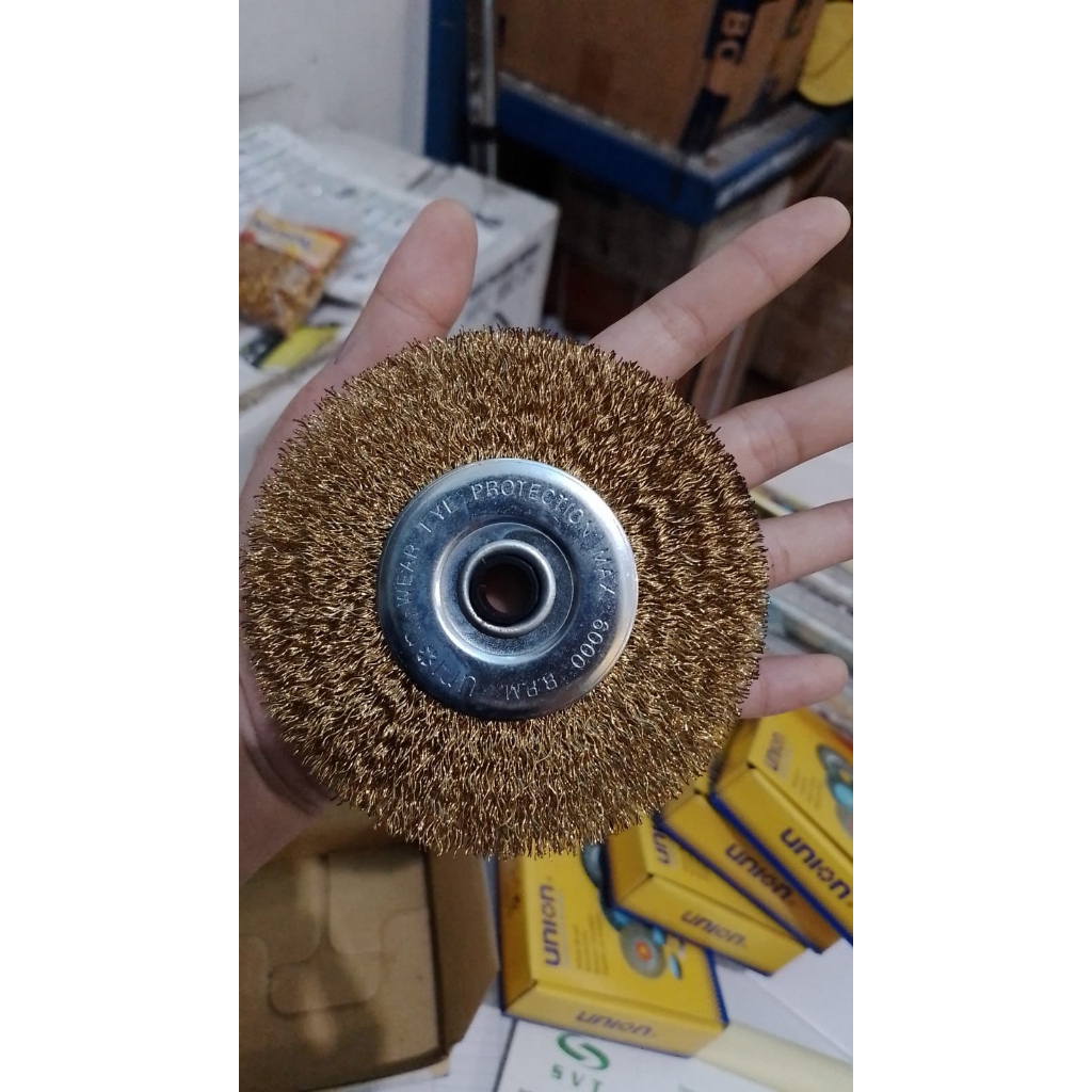 Jual UNION SIKAT KAWAT KUNINGAN WIRE BRUSH MATA GERINDA WWP 40 (4 INCH ...