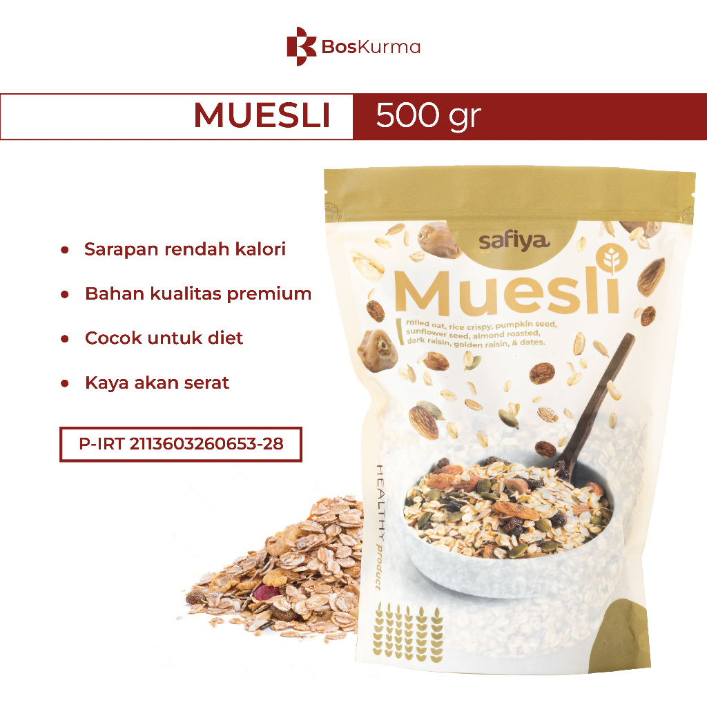 Jual Muesli Safiya 500 Gram Muesli Dried Fruit Sereal Sarapan Sehat Shopee Indonesia