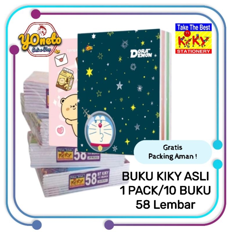 Jual Buku Tulis Kiky Lembar Original Berkualitas Pack Pcs Shopee Indonesia