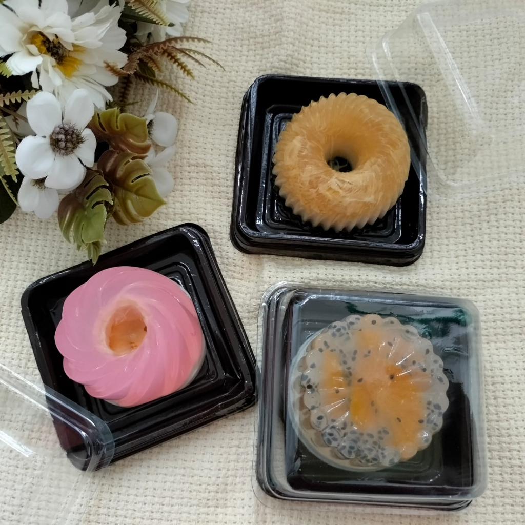 Jual Mika Puding Mini Kotak Tray Mooncake Mochi Cupcake Kue Mini