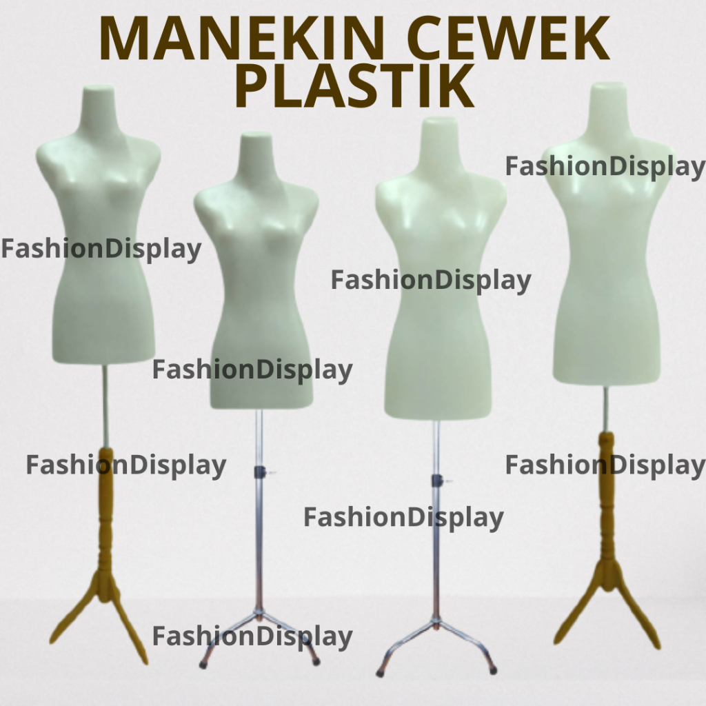 Jual Patung Manekin Cewek Setengah Badan Sok Manekin Plastik Wanita Full DM Plastik