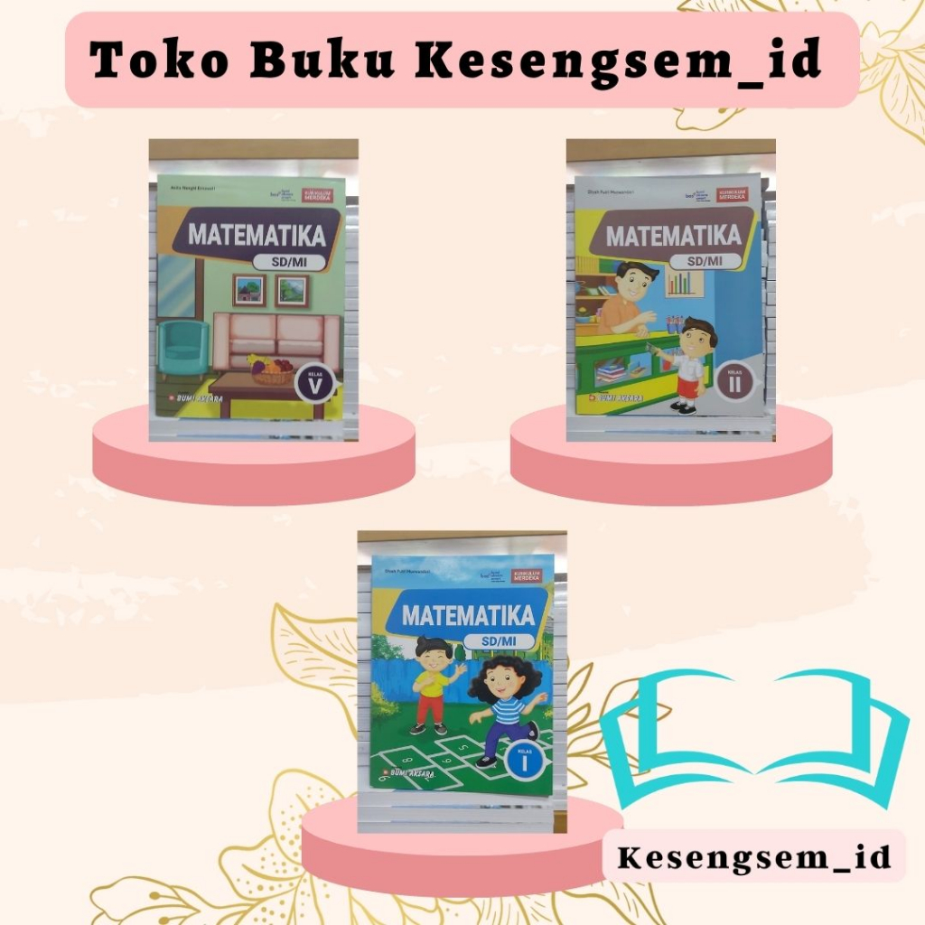 Jual Buku Matematika Kelas 1, 2, 3, 4, 5, 6 SD/MI Kurikulum Merdeka ...