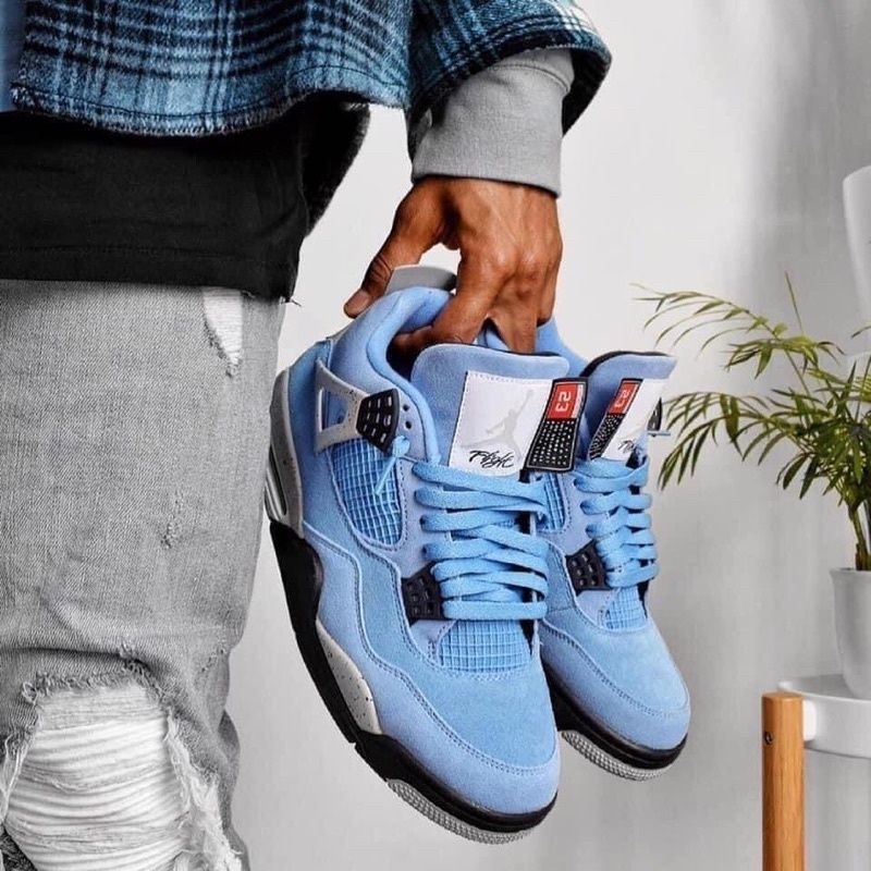 Jual Sepatu Air Jordan 4 Retro University Blue | Shopee Indonesia