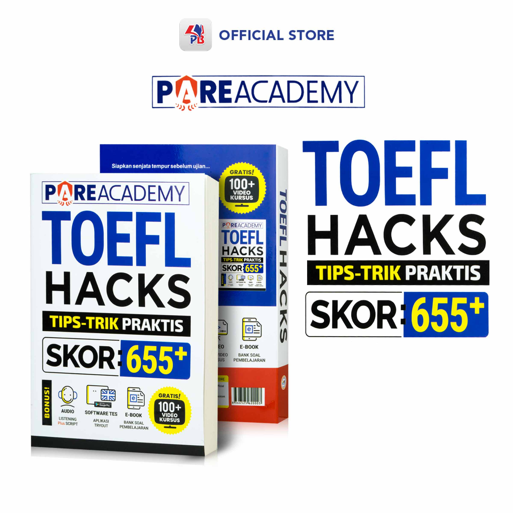 Jual Buku Bahasa Inggris / Pare Academy TOEFL HACKS : Tips Trik Praktis ...