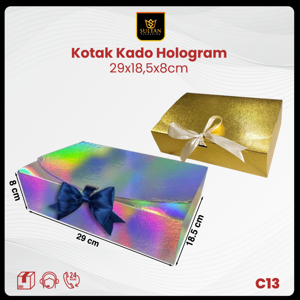 Jual Gift Box Hologram Kotak Kado Premium Motif Hologram Hampers