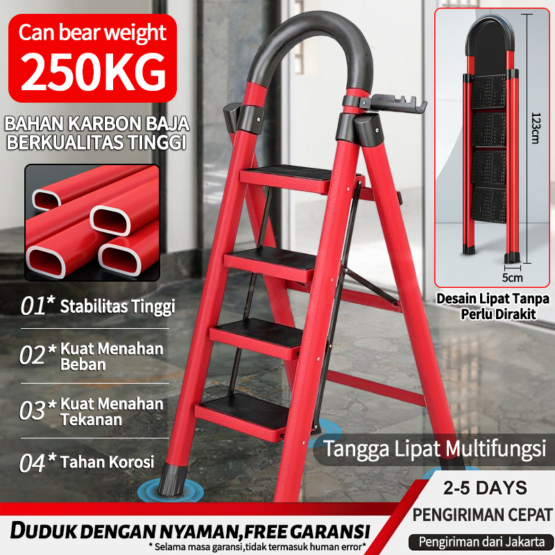Jual MBK Tangga Rumah Lipat Tangga Besi Lipat 3/6 Step Household Steel ...
