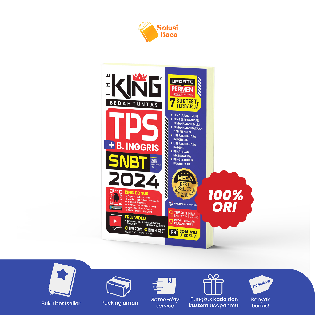 Jual Terbaru! Buku The King Bedah Tuntas Soal TPS + B.Inggris SNBT ...