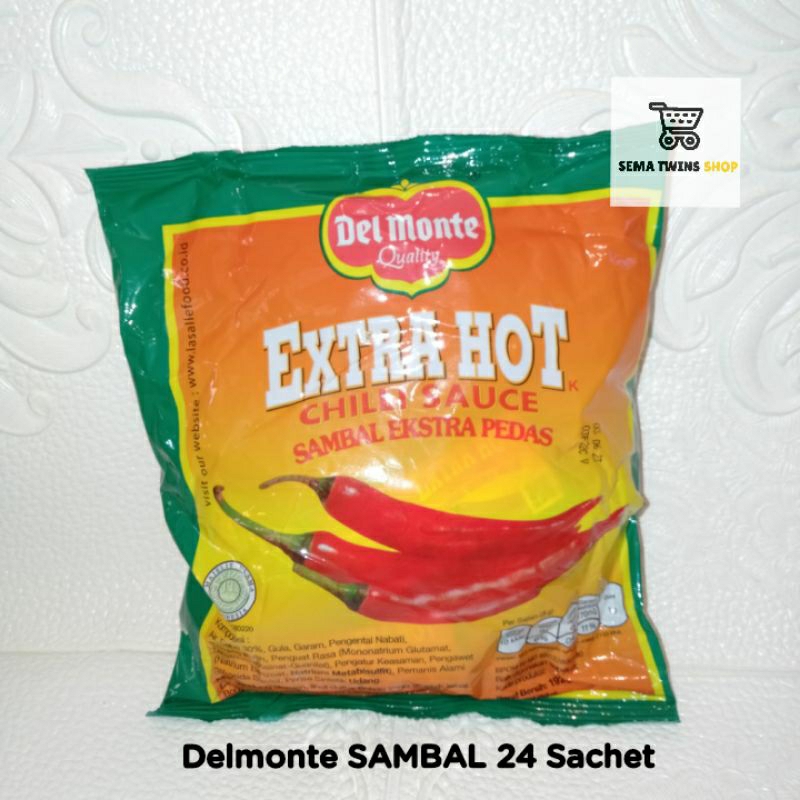 Jual Delmonte Saus Sambal Sachet Isi 24 Extra Hot Chilli Sauce