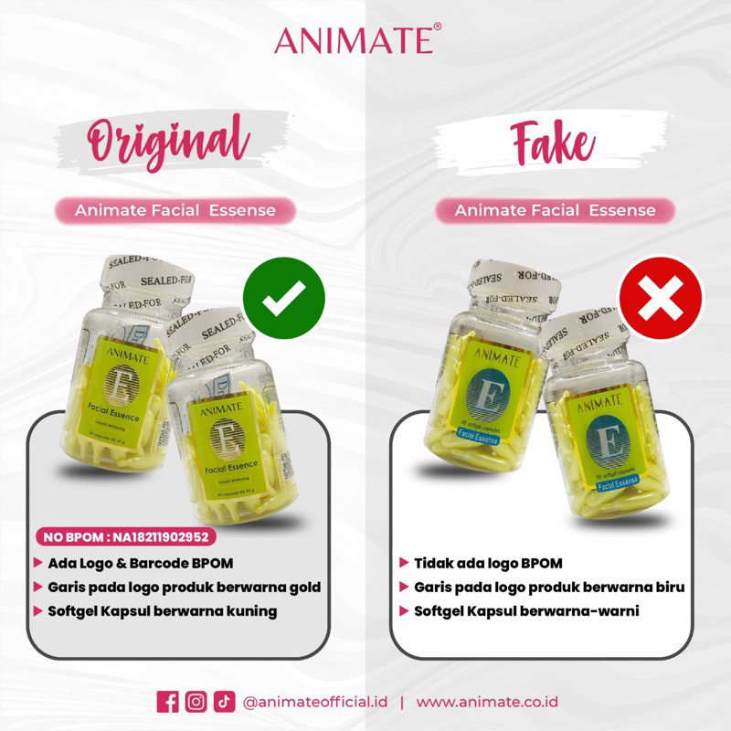 Jual Animate facial essence extra vitamin E 100 original Shopee Indonesia