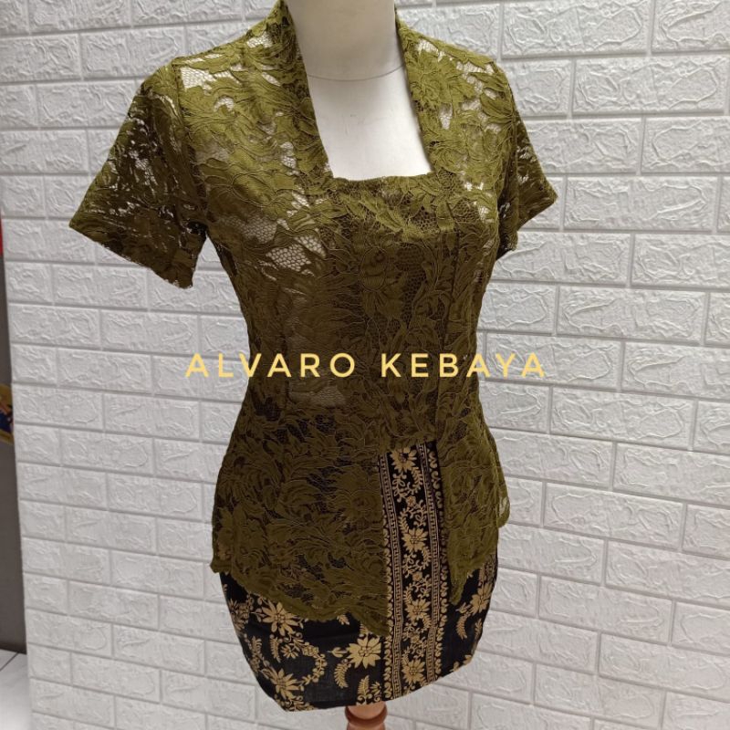 Jual Setelan kebaya brokat halus strait lengan pendek rok span mini ...
