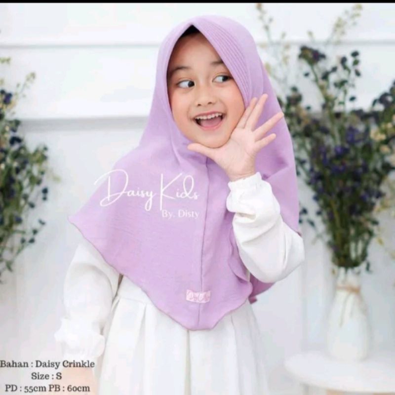 Jual Jilbab Anak Instan/Hijab Anak Usia 4-10 Tahun/Crincle Airflow ...