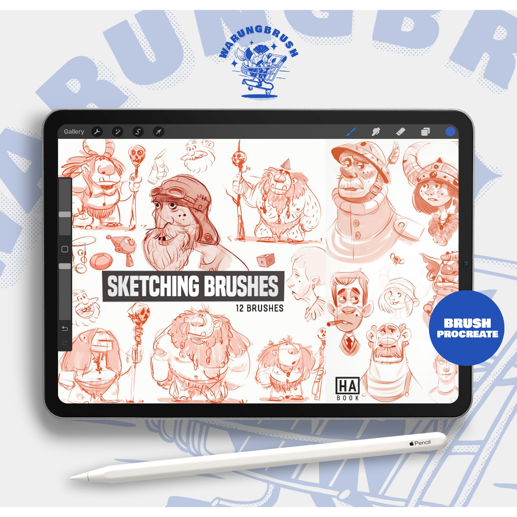 Jual Sketching Brushes for Procreate 12 Brush BP0089 | Shopee Indonesia