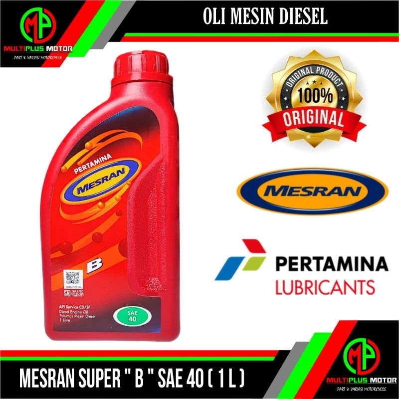 Jual Oli Mesin Diesel PERTAMINA MESRAN B SAE 40 ORIGINAL 100% | Shopee ...