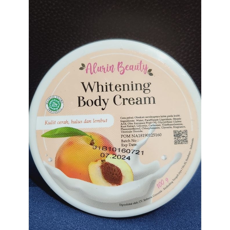 Jual ALURIN WHITENING BODY CREAM BLEACHING 100g Shopee Indonesia
