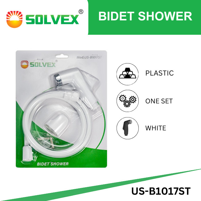 SOLVEX Jet Shower Toilet Duduk Bidet Cebok Kloset WC Putih US-B1017ST