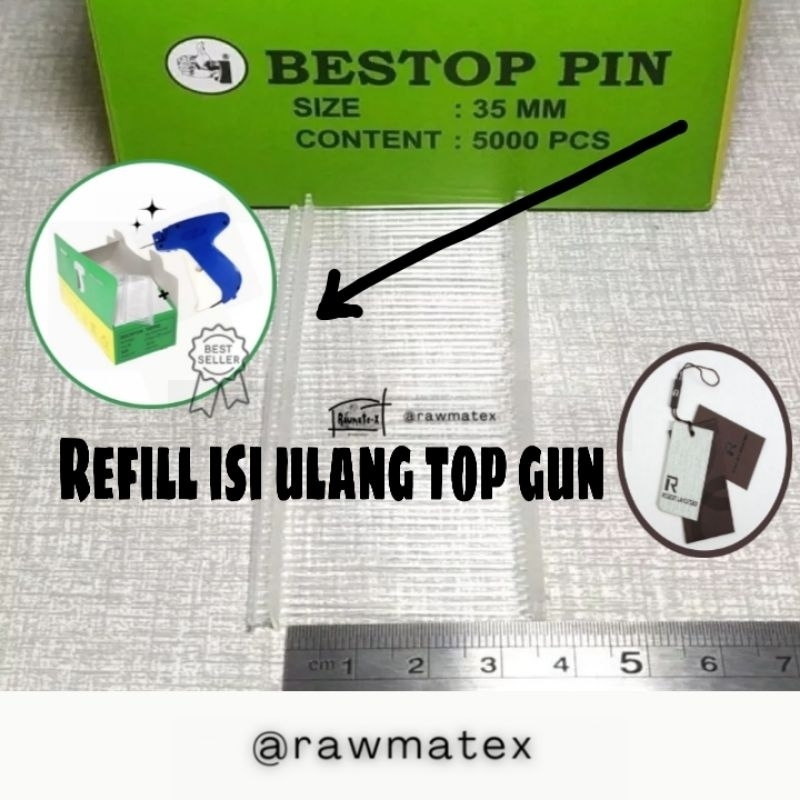 Jual RAWMATEX - Refill Tag Gun Hang Tag 1 Box 5000 Pcs - Top Pin / Tag ...