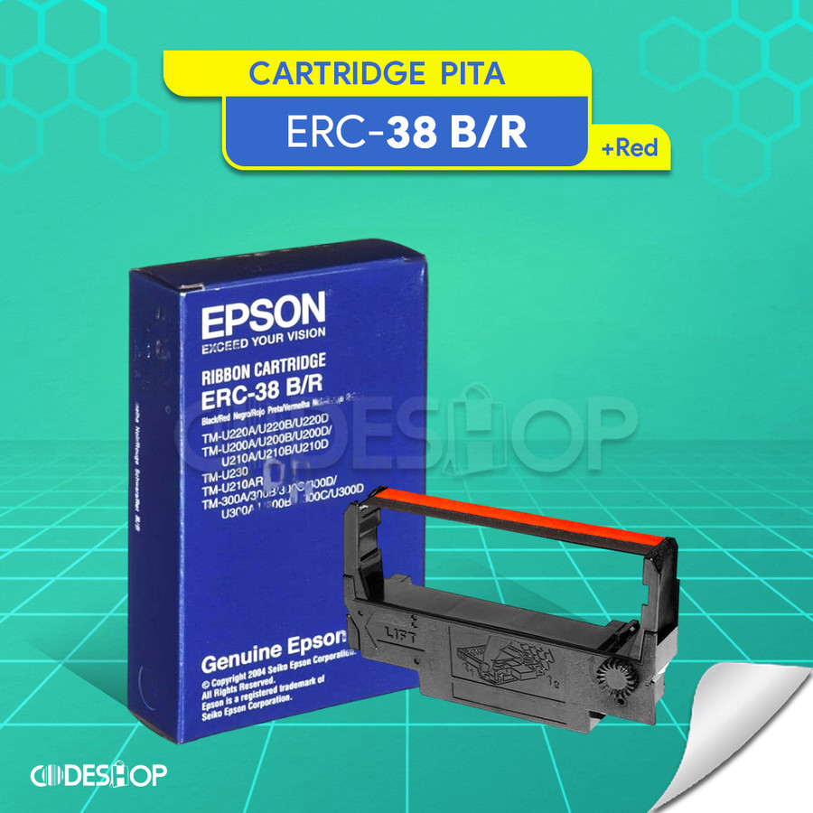 Jual Cartridge Printer Dot Matrix Epson ERC38 Hitam Merah Print Kertas