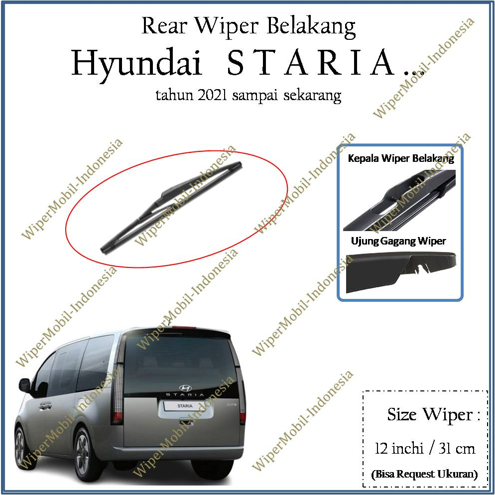 Jual Wiper Kaca Belakang Hyundai Staria Tahun Shopee Indonesia