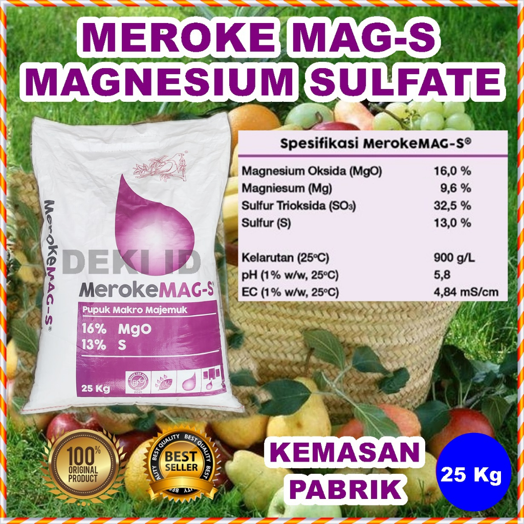 Jual Mags Meroke 25 Kg Pupuk Magnesium Sulfat Mag S Via Kargo Kemasan