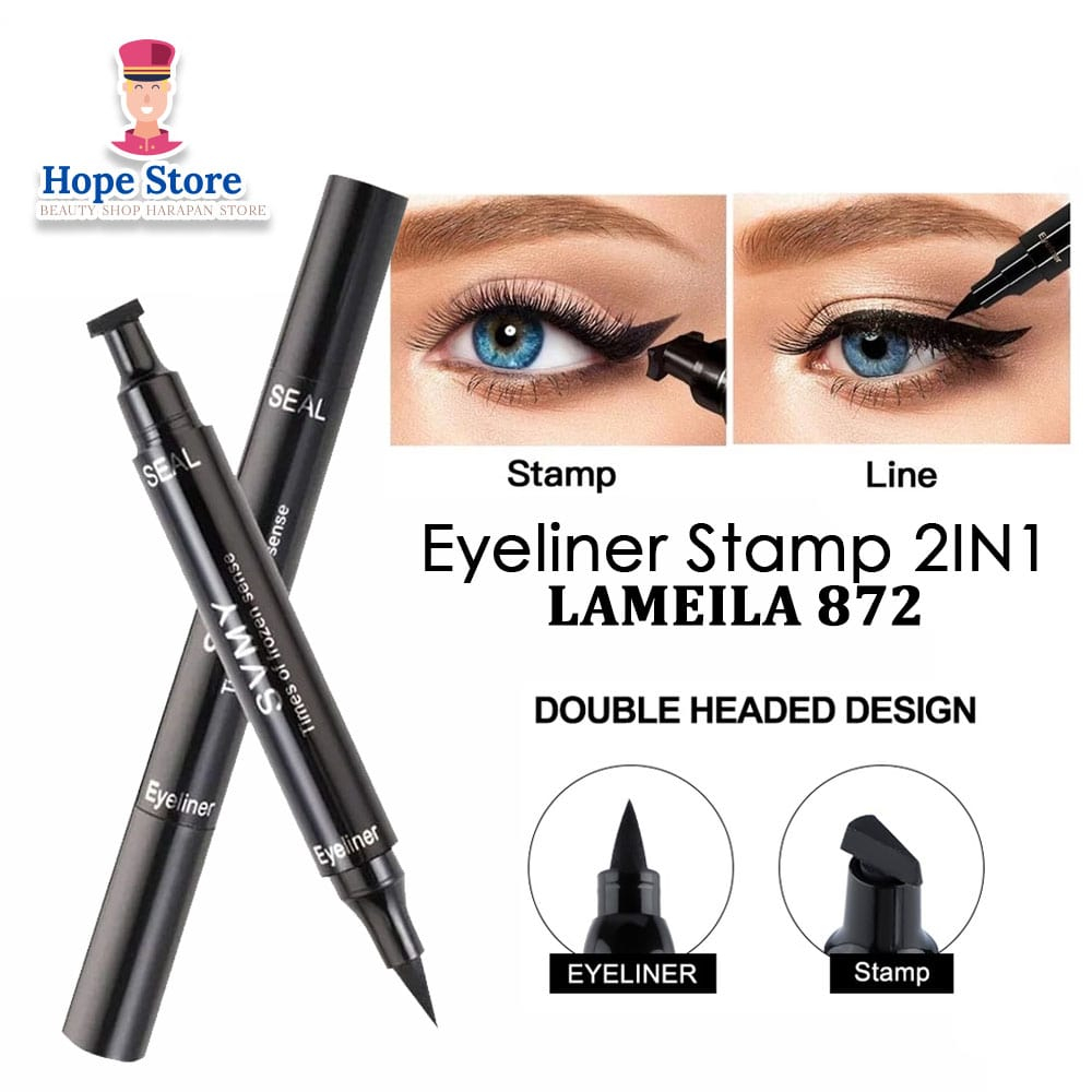 Jual Hope Store Eyeliner Stempel 2 in Stamp Waterproof 2 Sisi Spidol Pensil Anti Air Tahan