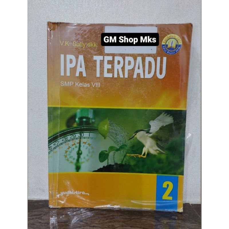 Jual Buku Ipa Terpadu Smp Kelas 8 Yudhistira Bekas Shopee Indonesia 5263