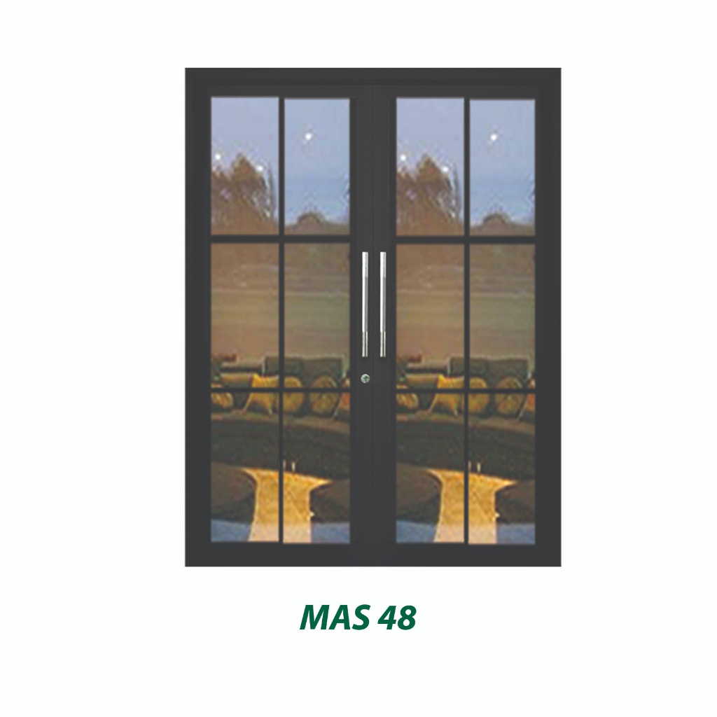 Jual Pintu Aluminium Minimalis Kaca Rumah Kantor Utama 174 x 215 Kupu ...
