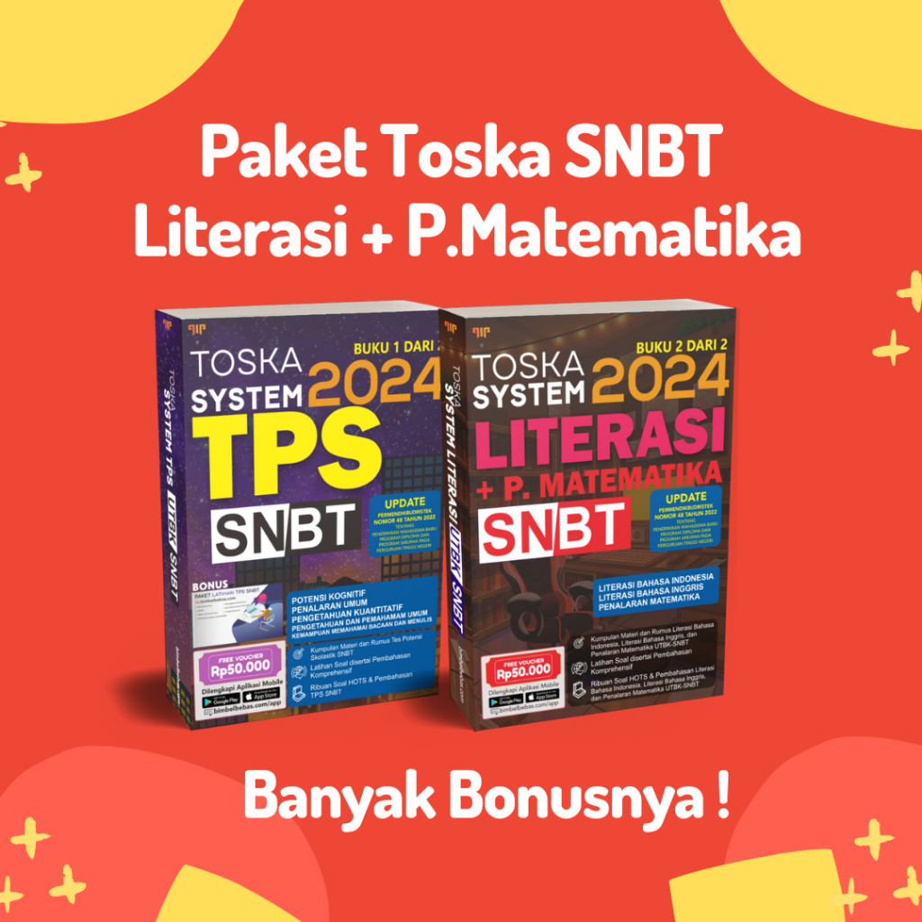 Jual Buku Bebas Toska Buku UTBK SNBT 2024 7 Subtes [TPS, Literasi, Dan ...