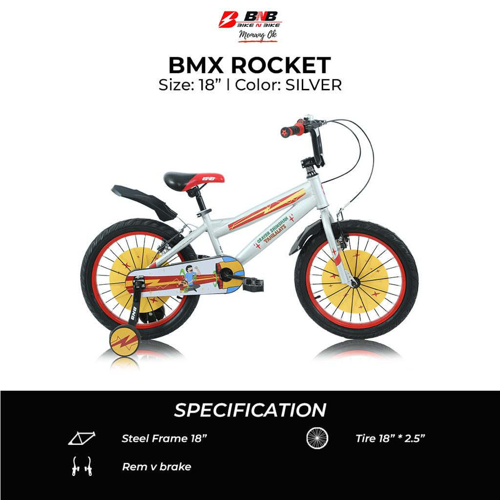 Jual SEPEDA BMX ANAK LAKI LAKI UKURAN 18 BNB ROKET | Shopee Indonesia