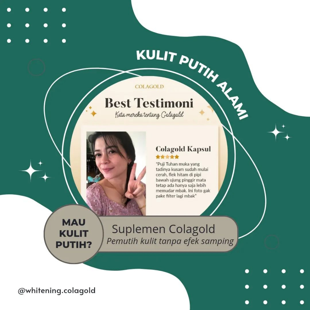 Jual Rahasia Kulit Putih Alami Tanpa Suntik Colagold Paket Normal Isi