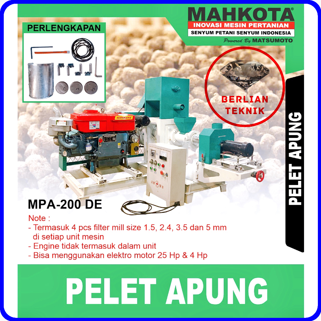 Jual Mesin Cetak Pelet Apung Mahkota Mpa 200 De Shopee Indonesia