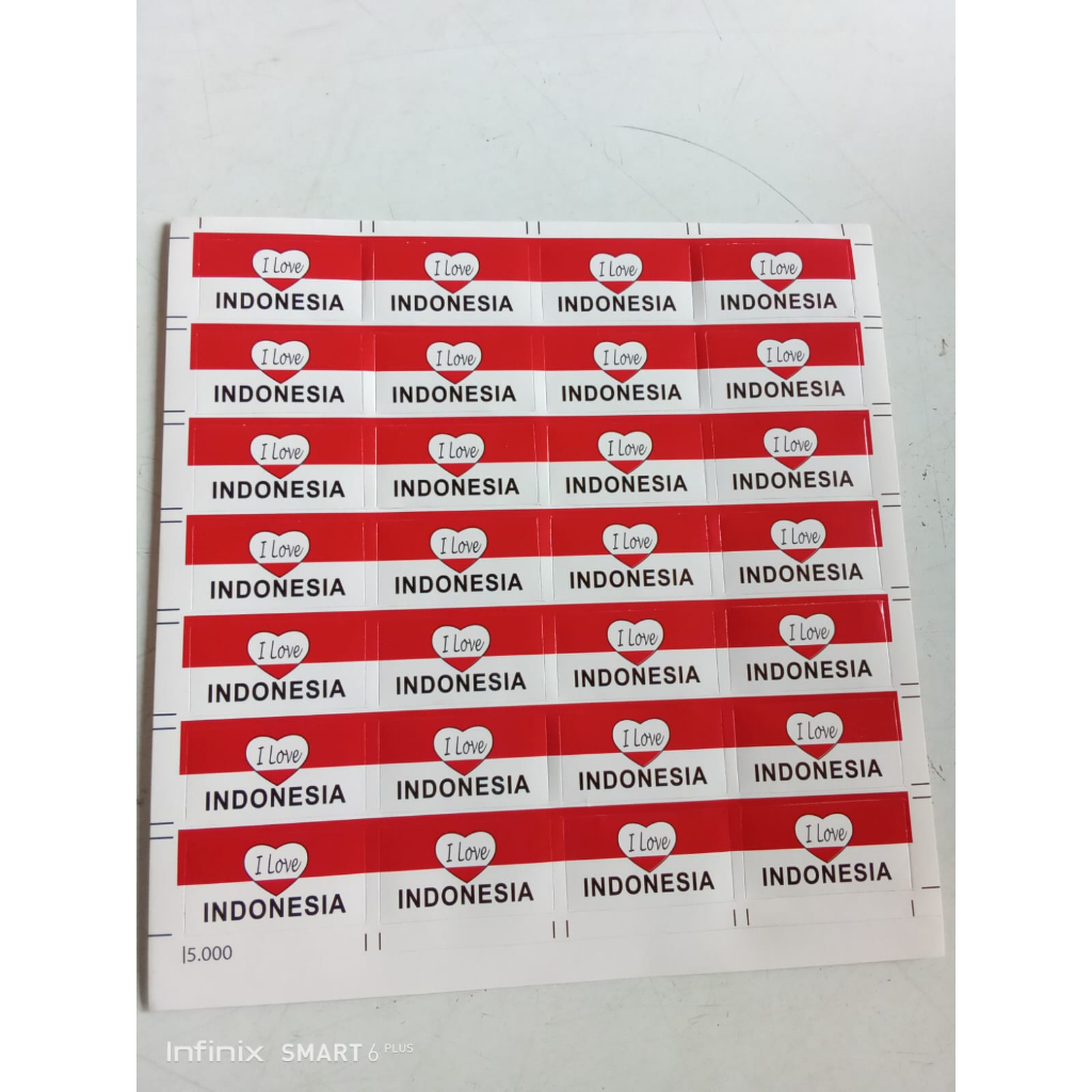 Jual Per Lembar Stiker Pipi Muka Tangan Bendera Merah Putih Per Lembar Pcs Stiker Shopee