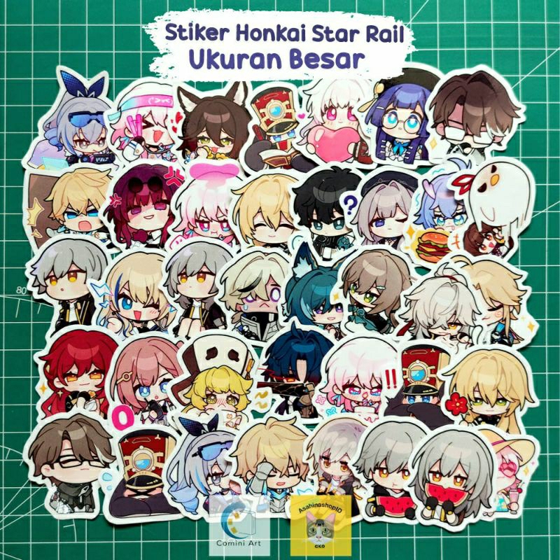 Jual Stiker Chibi Honkai Star Rail ukuran besar (Vinnly Glossy