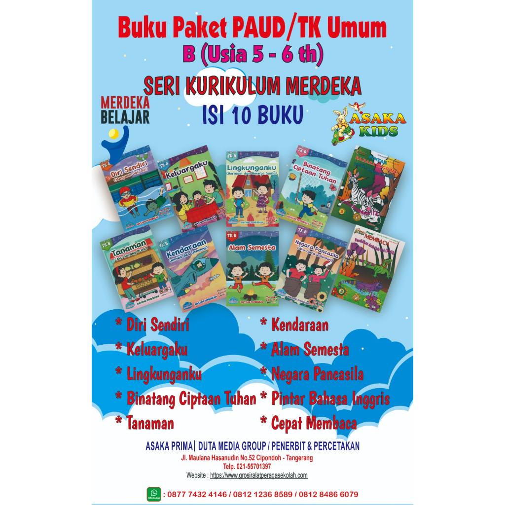 Jual Buku Paket UMUM Tk B Edisi Terbaru Merdeka Belajar | ASAKA ...