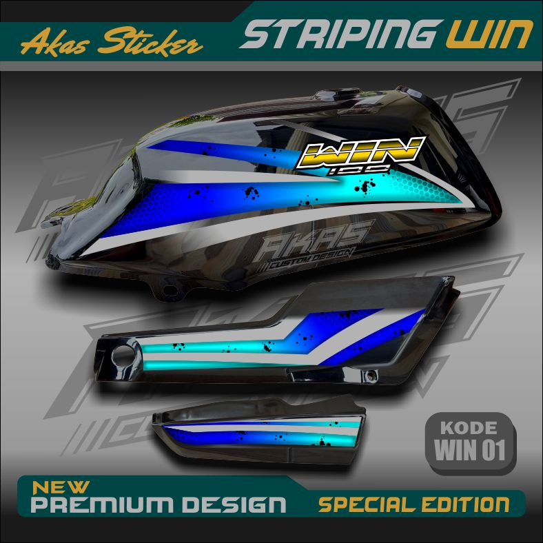 Jual Striping Variasi Honda Win 100 Sticker Win Kode WIN01 | Shopee ...
