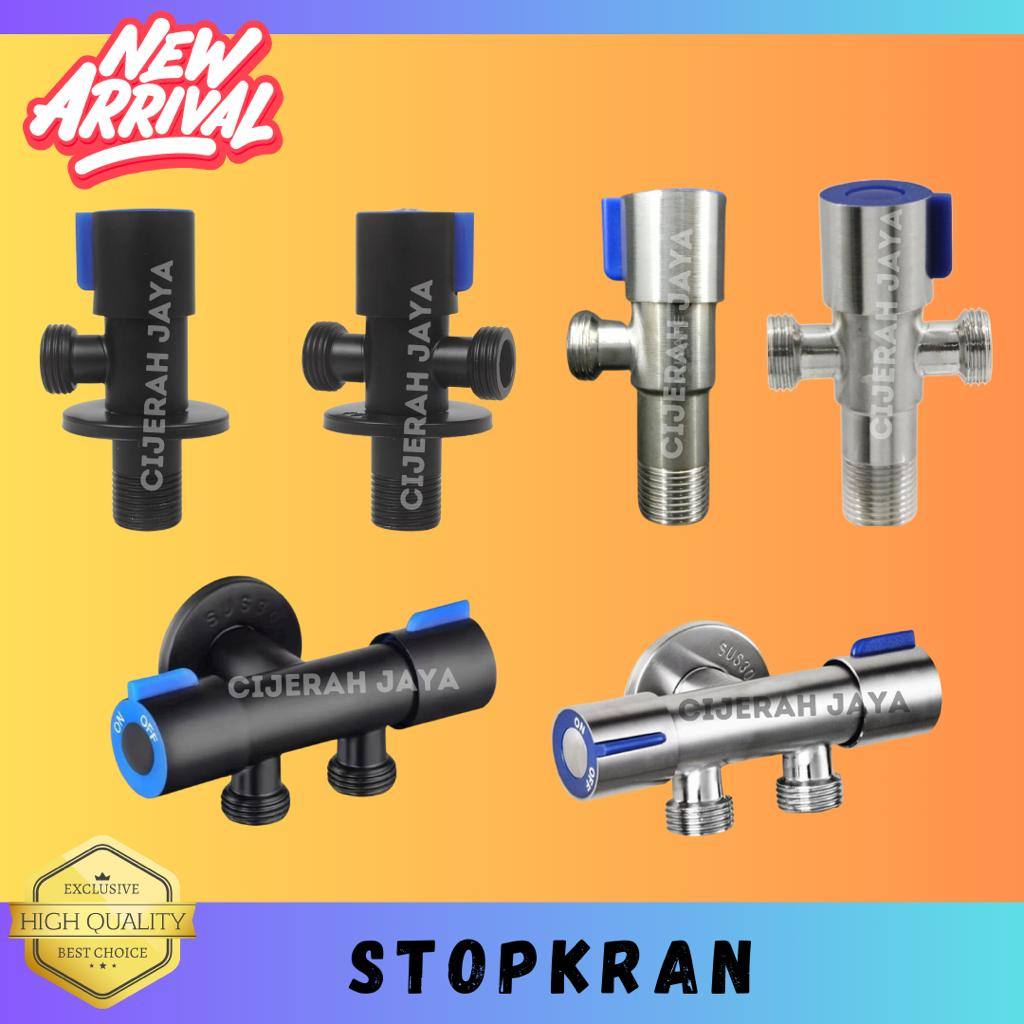 Jual Stop Kran Shower Hitam Keran T Kloset Black Stainless Stopkran