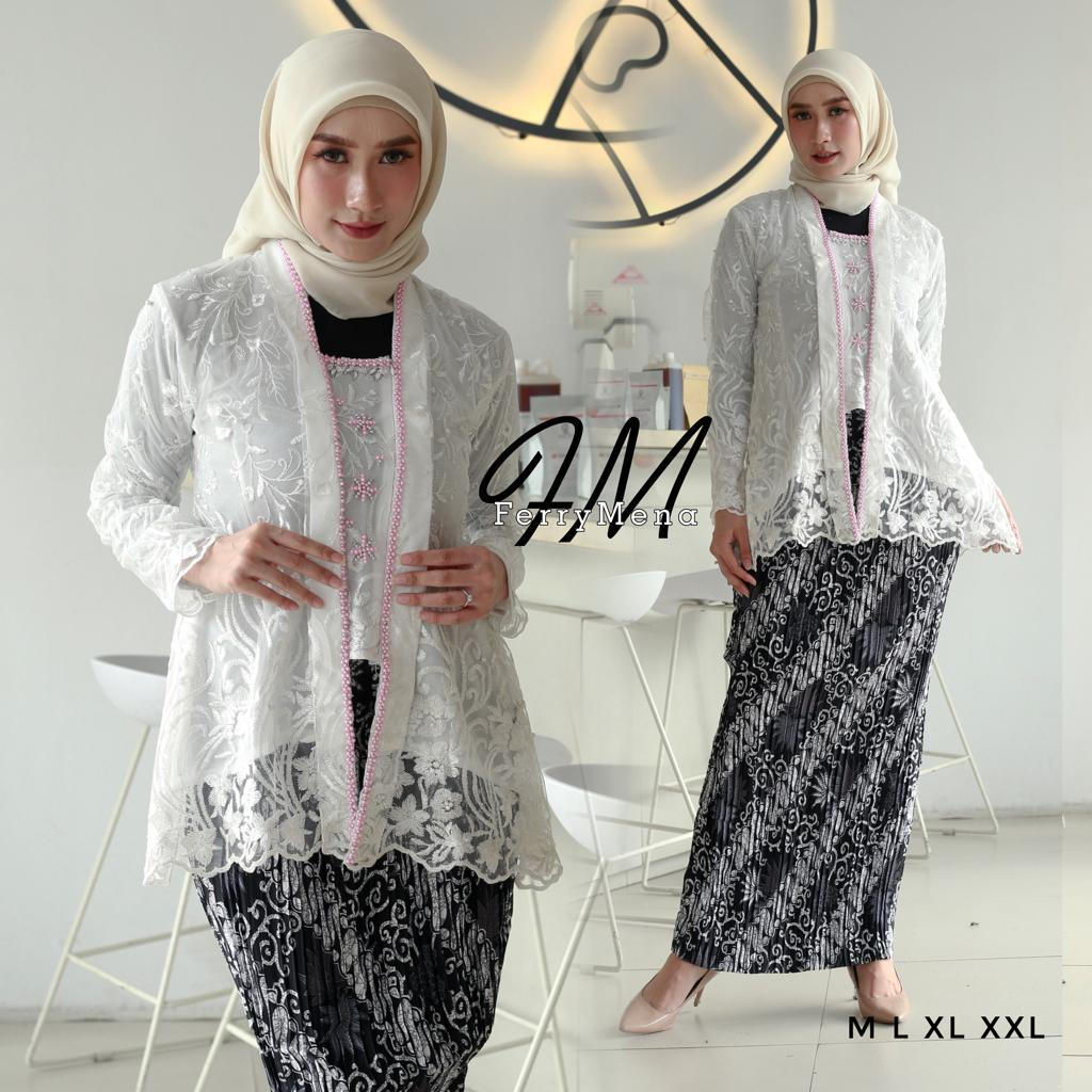 Jual Kebaya Kutu Baru Tile Payet Mutiara / Kebaya Kutubaru / Kebaya ...