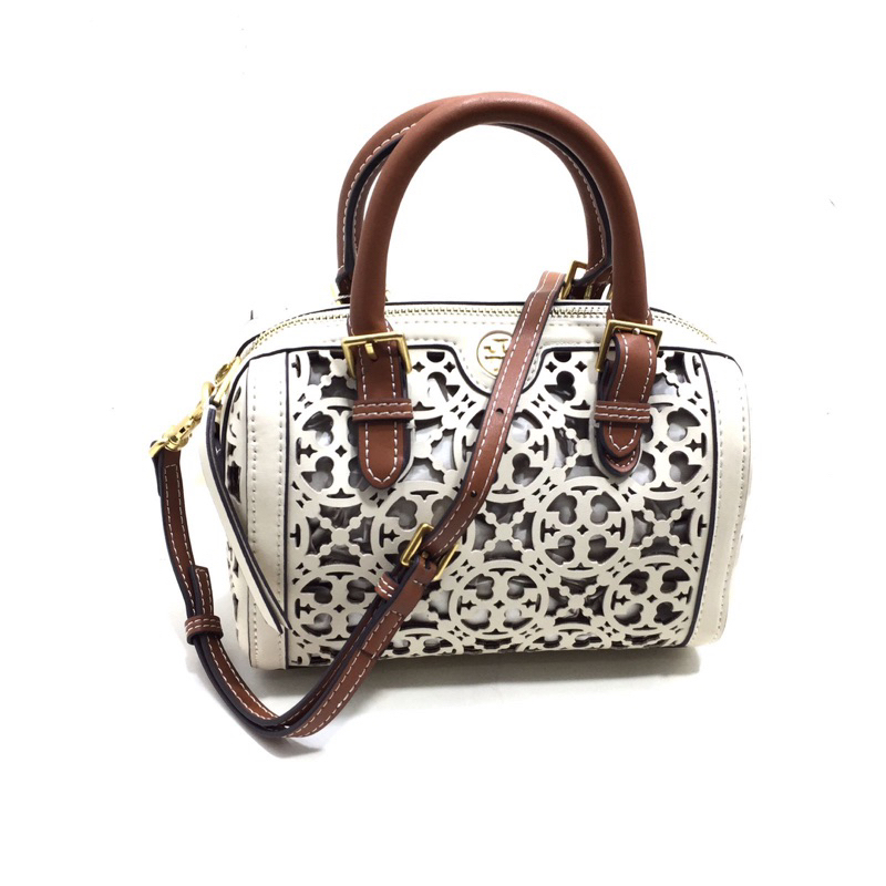 Jual TB T Monogram LaserCut Barrel TopHandle Bag Shopee Indonesia