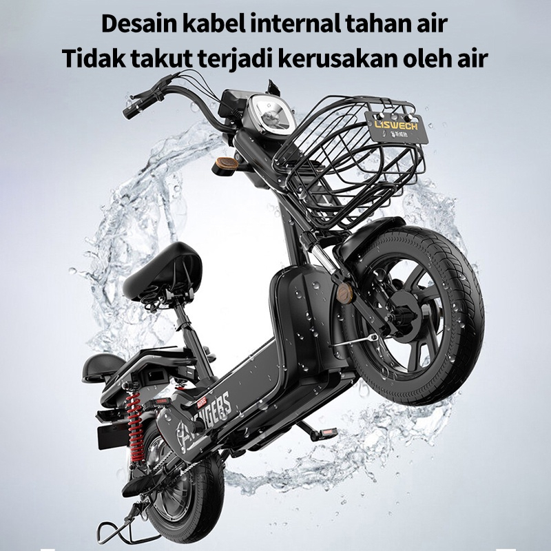 EBUY Sepeda Listrik Motor 48V Sepeda Listrik Dewasa Sepeda Listrik Premium Mewah