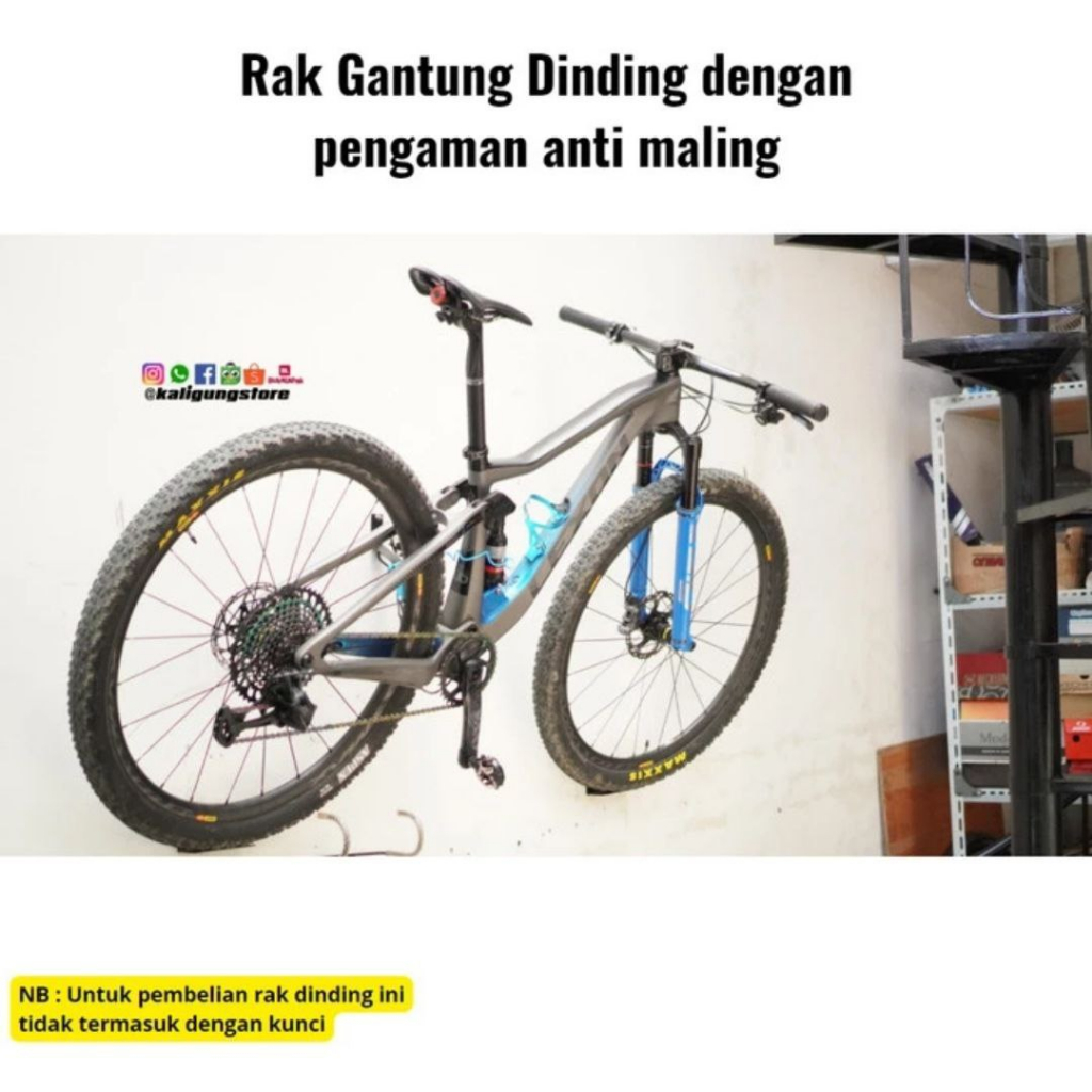Jual Rak dinding Sepeda Anti Maling - Bike Wall Hanger - Rak Gantungan ...