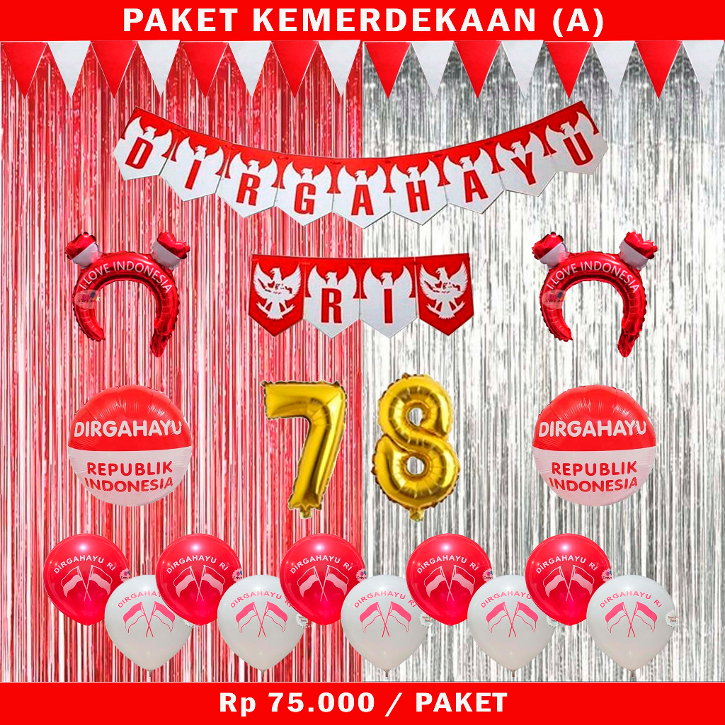 Jual PAKET DEKORASI HUT RI / PAKET DEKORASI 17 AGUSTUS 2023 | Shopee